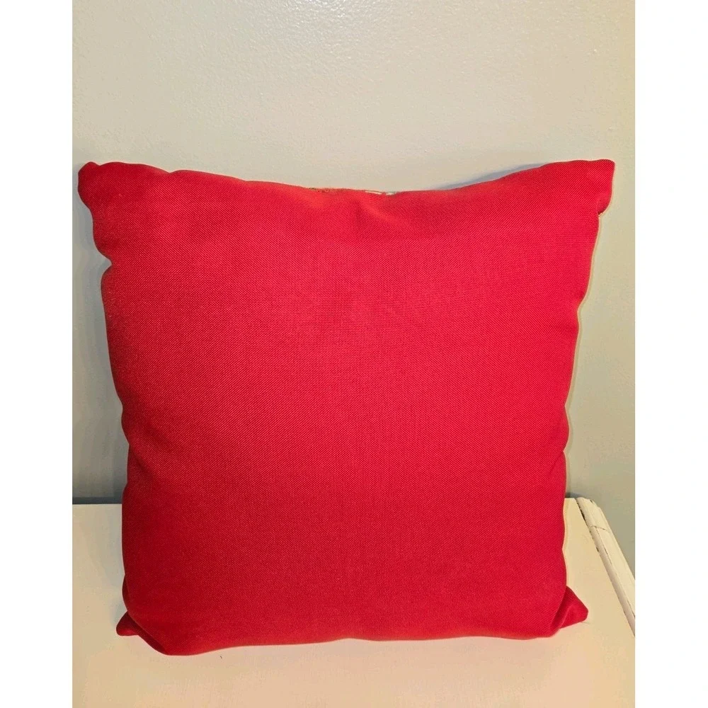 Vintage‎ Christmas Tapestry Throw Pillow Poinsettias Grandma vibes 18x18 inches